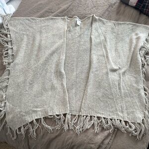 Lambs wool mix poncho
